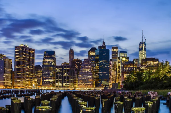 Night views of New York City — Stock Photo, Image