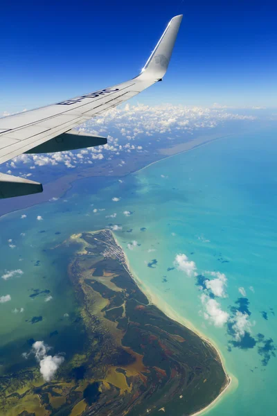 Vue aérienne de la mer des Caraïbes . — Photo