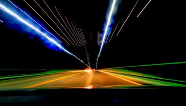 uzun pozlama görüntüleri sürüş