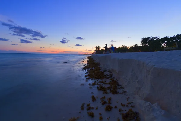 A karibi tengerpart naplemente. — Stock Fotó