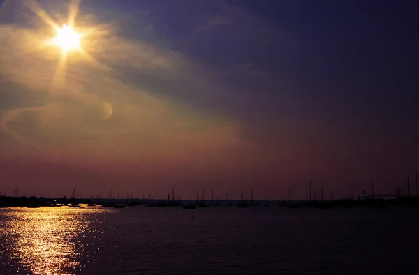 Sunset on the ocean. — Stock Photo, Image