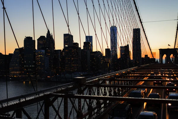 Ciudad de Nueva York al atardecer. — Foto de Stock