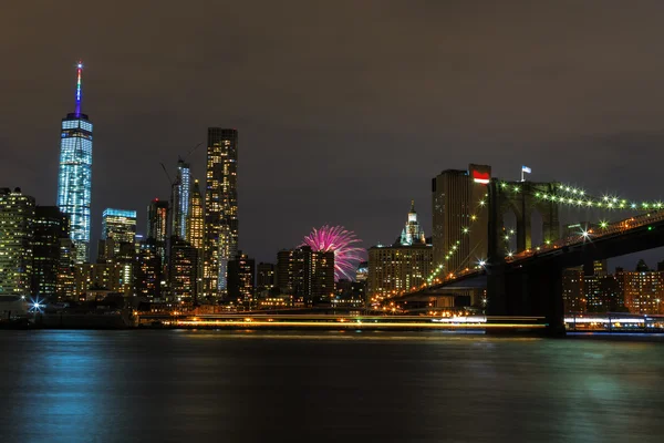 Nova Iorque à noite. — Fotografia de Stock