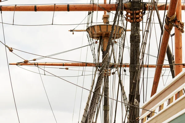 Rigging on the tall ship. — Stock Photo, Image