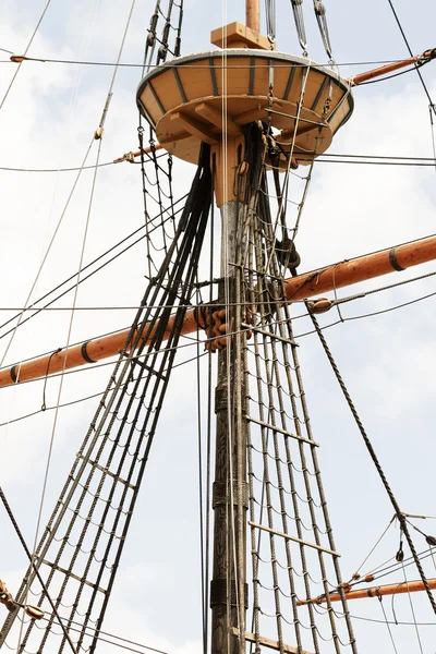 Rigging on the tall ship. — Stock Photo, Image