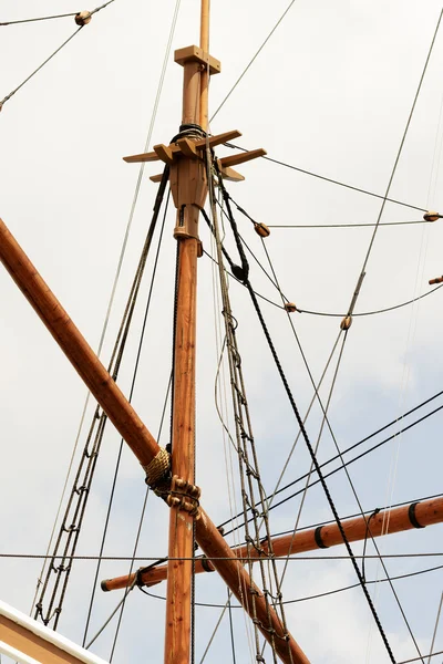 Rigging on the tall ship. — Stock Photo, Image