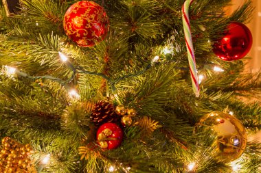 Noel ağacı süslemeleri.