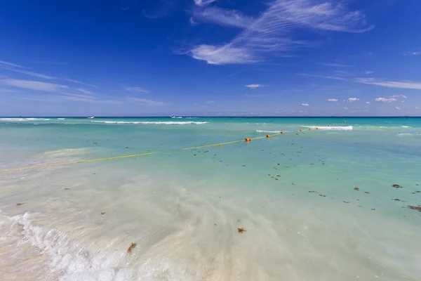 Spiaggia caraibica con acqua cristallina . — Foto Stock