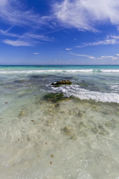 Spiaggia caraibica con acqua cristallina . — Foto Stock