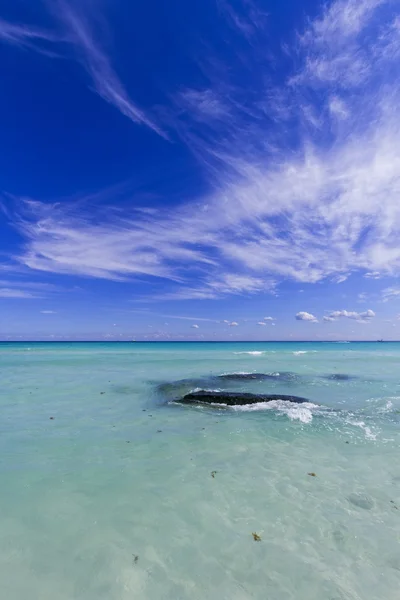 Playa caribeña con agua cristalina . — Foto de Stock