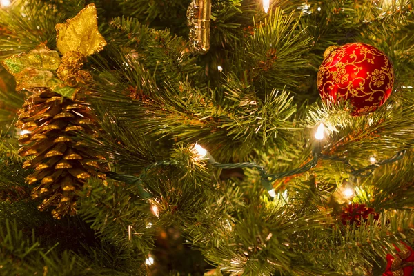 Decorations on Christmas Tree. — Stock Photo, Image
