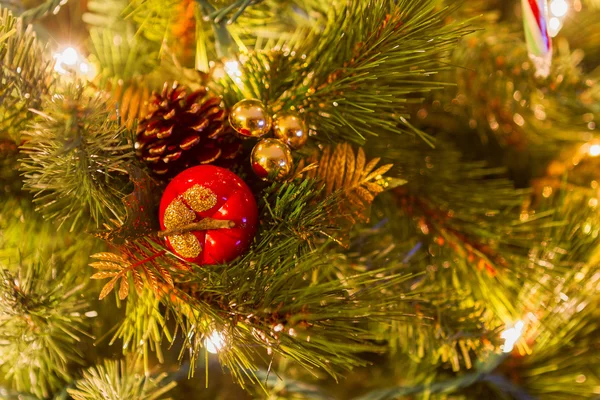 Decorations on Christmas Tree. — Stock Photo, Image