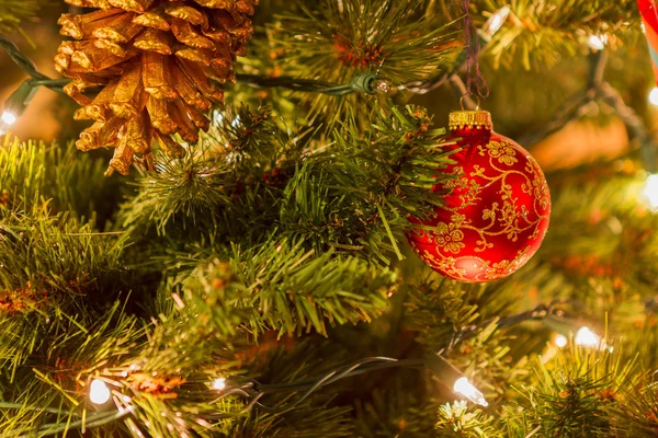 Decorations on Christmas Tree. — Stock Photo, Image