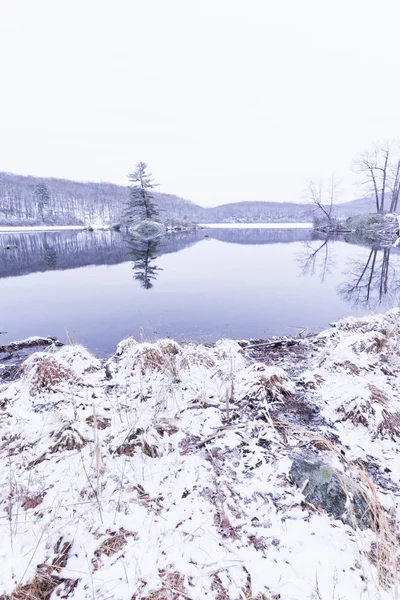 Замерзшее озеро — стоковое фото