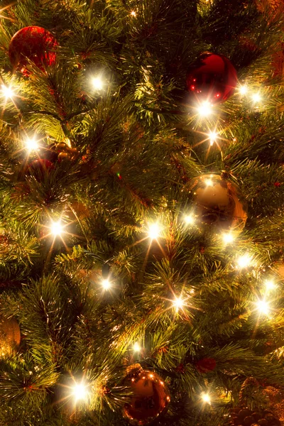 Decorations on Christmas Tree. Royalty Free Stock Images