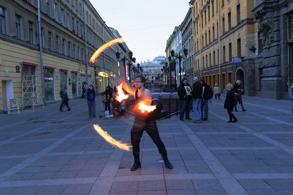 Gatumusikanter i Sankt Petersburg. — Stockfoto