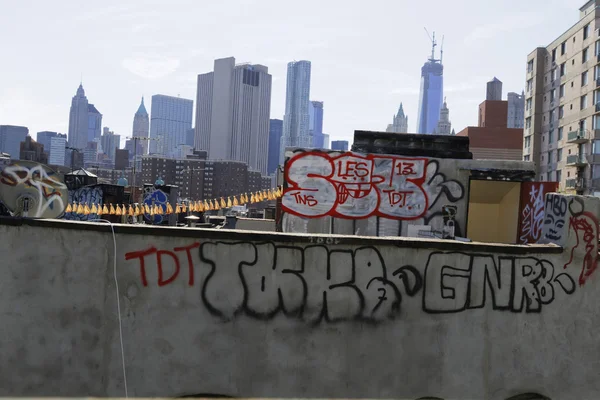 New York City rooftops.