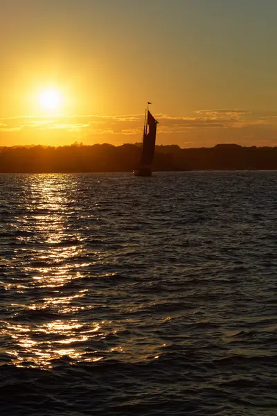 Sail boat at sunset. — Stock Photo, Image