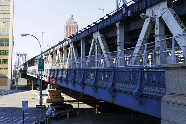 Manhattanský most v New Yorku. — Stock fotografie