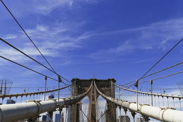 Ponte de Brooklyn na cidade de Nova Iorque — Fotografia de Stock