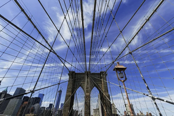 Ponte de Brooklyn na cidade de Nova Iorque — Fotografia de Stock