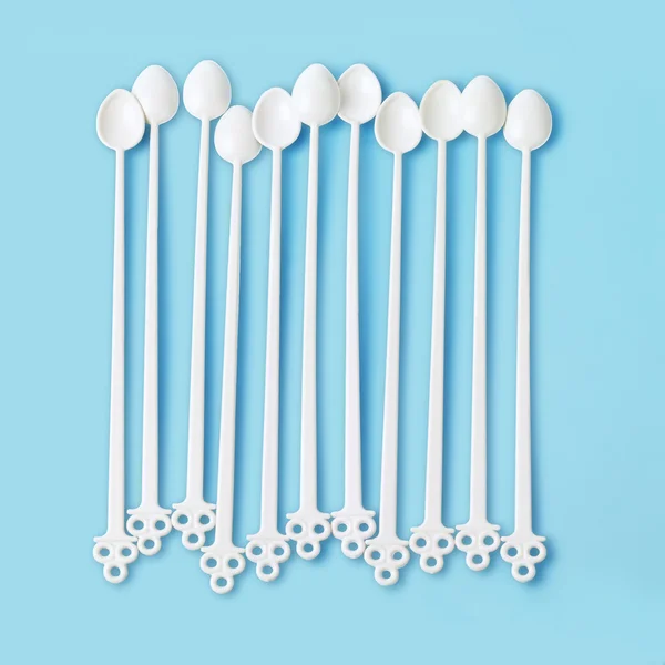 Row of Plastic Stirrers — Stock Photo, Image