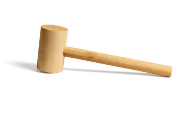 Beyaz Arkaplanda Marangozluk Aracı Tahta Çekiç