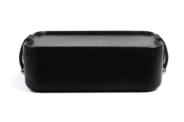 Black Metal Container White Background — Stock Photo, Image