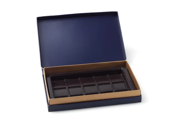 Puste pudełko czekolady — Zdjęcie stockowe