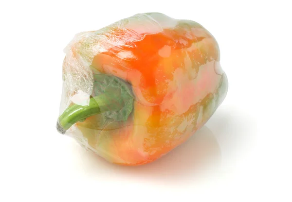 Pepper Wrapped in Cellophane — Stock Photo, Image