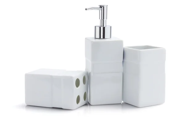 Toiletartikelen Dispenser en Containers — Stockfoto