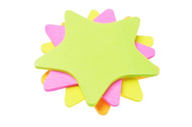 Renkli yıldız şekli kağıt etiketleri