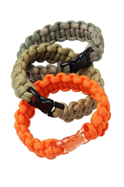 Para snoer Survival armbanden — Stockfoto