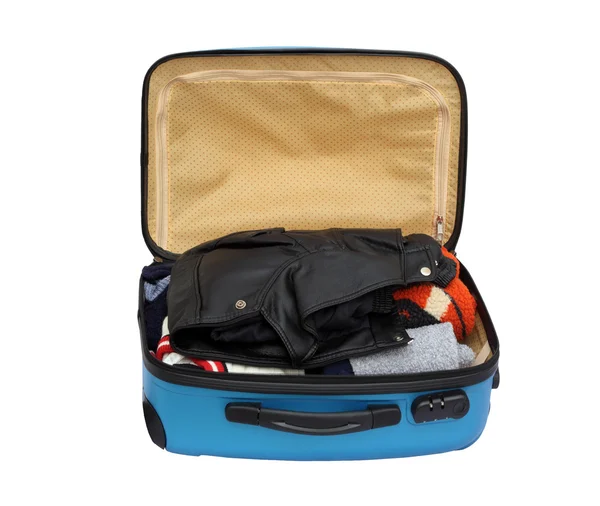 Aprire i bagagli con abbigliamento — Foto Stock