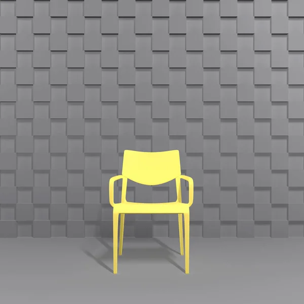 2021 Aydınlatıcı Ultimate Grisinin Moda Renkleri Sarı Desenli Sandalye Arka — Stok fotoğraf