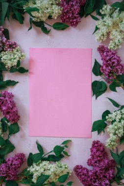 Tahta yüzeydeki güzel leylak