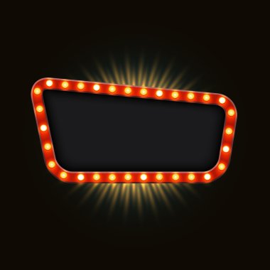 Vektör modern retro reklam panosu arka planı