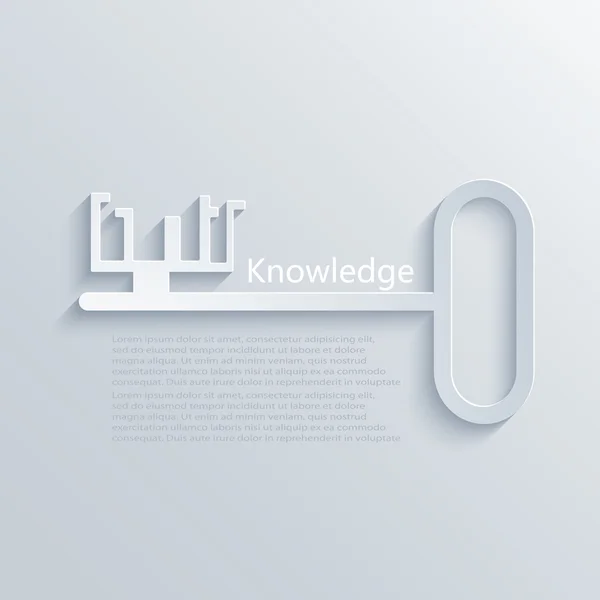 Vector modern light key to knowledge background — Stock Vector