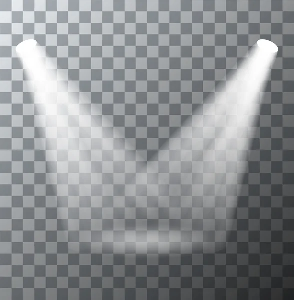 Vecteur moderne projecteurs scène avec des effets de lumière — Image vectorielle