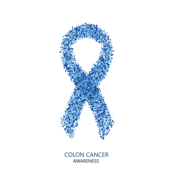 Vector moderno cáncer de colon círculos de conciencia designen — Vector de stock