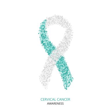 Vector modern cervical cancer awareness circles desigen clipart