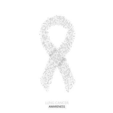 Vektör modern akciğer kanseri bilinçlendirme daireler desigen.