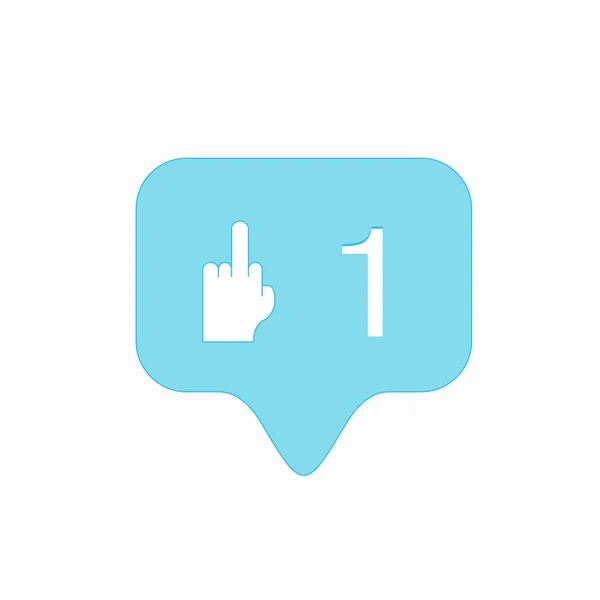 Vector modern middle finger up icon isolated on white — Stock Vector