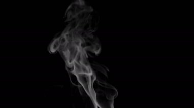Görüntüleri beyaz siyah arka plan üzerine duman. 4k