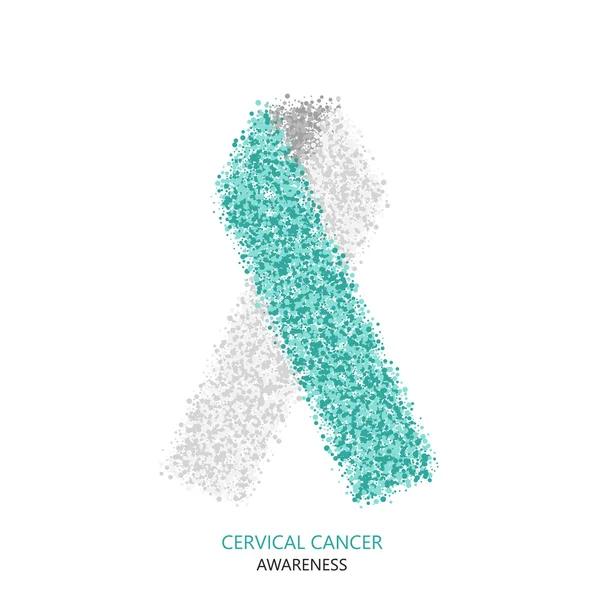 Современные векторные круги информирования о раке шейки матки — стоковый вектор