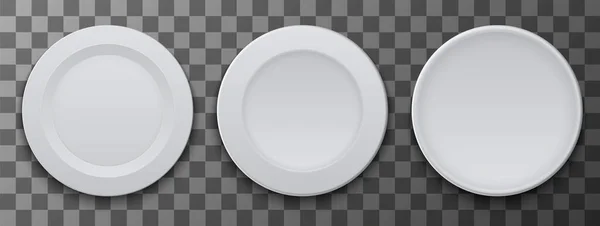 Placa de plato moderno vector sobre fondo transparente. — Vector de stock