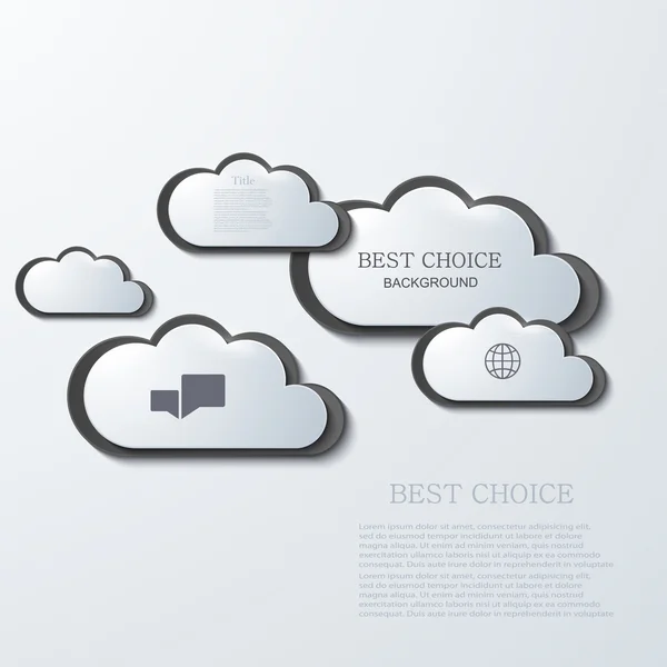 Vector modern clouds infographic background — Stock Vector