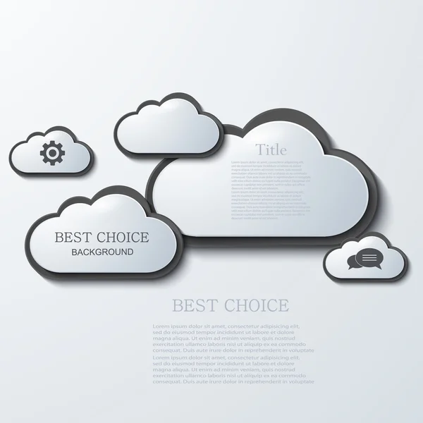 Vector moderno nubes fondo infográfico — Vector de stock