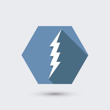 vektör uzun gölge ile'deki modern düz simgesi.