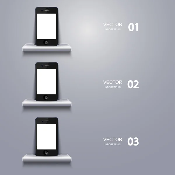 Vector moderne smartphone infographic. — Stockvector